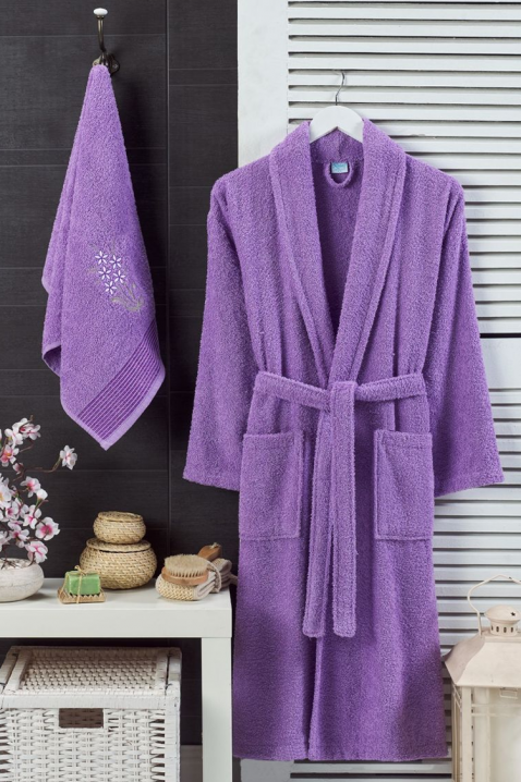 DRONEIFA LILA fürdőköpeny és törölköző szett, Szín: lila, IVET.HU - A te online butikod.