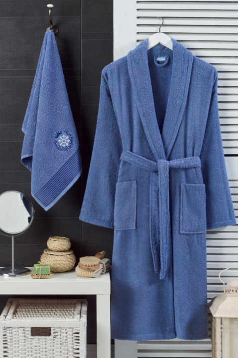 DRONEIFA BLUE fürdőköpeny és törölköző szett, Szín: kék, IVET.HU - A te online butikod.