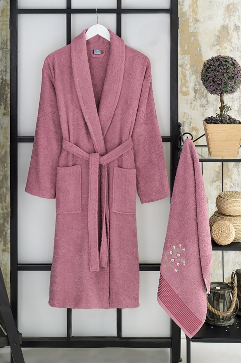 DRONEIFA PUDRA fürdőköpeny és törölköző szett, Szín: púderrózsaszín, IVET.HU - A te online butikod.