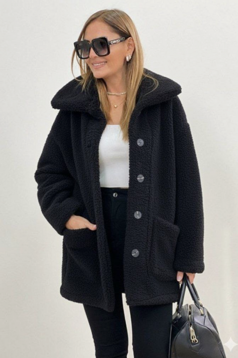 RELEVA BLACK kabát, Szín: fekete, IVET.HU - A te online butikod.