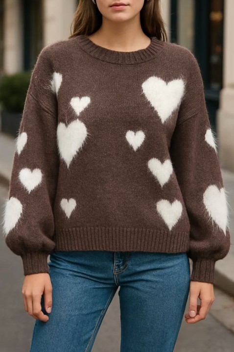 NABLILZA BROWN pulóver, Szín: barna, IVET.HU - A te online butikod.