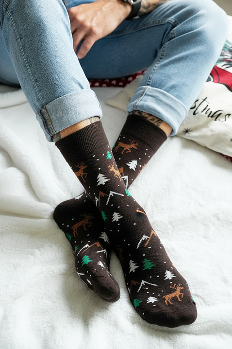 JIRFO férfi zokni, Szín: barna, IVET.HU - A te online butikod.