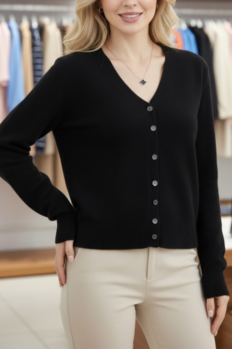 VALELZA BLACK kardigán, Szín: fekete, IVET.HU - A te online butikod.