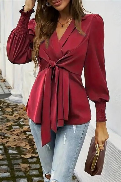 GIRFOLZA BORDO női blúz, Szín: bordó, IVET.HU - A te online butikod.