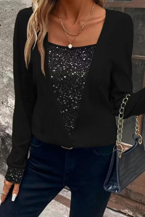 FLILONZA BLACK női blúz, Szín: fekete, IVET.HU - A te online butikod.