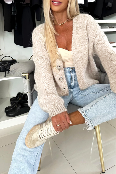 VELMENDRIA BEIGE kardigán, Szín: bézs, IVET.HU - A te online butikod.