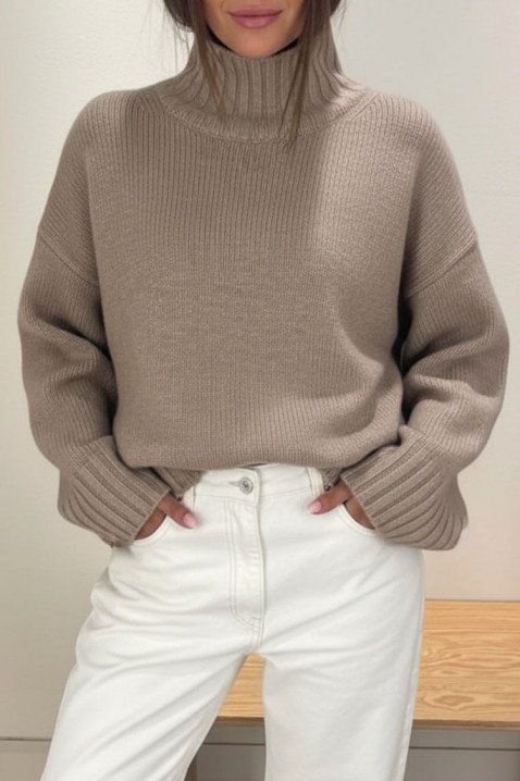 LICOLNA pulóver, Szín: mokka, IVET.HU - A te online butikod.