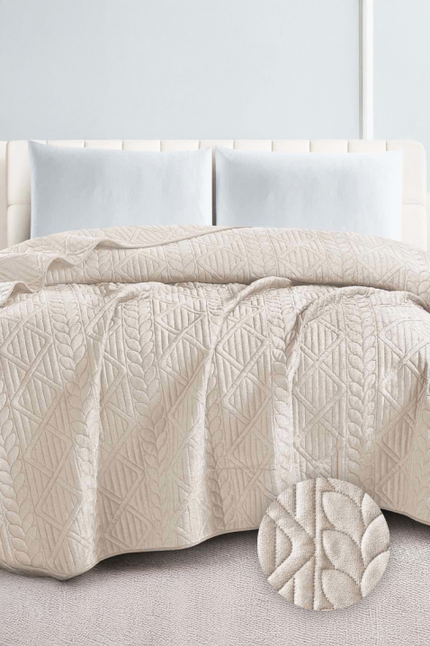 BORFELVA ECRU 200х220 cm ágytakaró, Szín: ekrü, IVET.HU - A te online butikod.