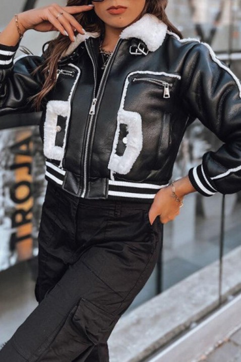 DENFORA kabát., Szín: fekete és fehér, IVET.HU - A te online butikod.