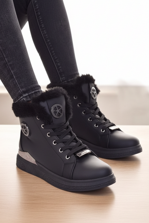 VEONELZA BLACK női bakancs, Szín: fekete, IVET.HU - A te online butikod.