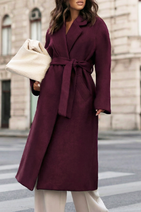 KLAZILIYA BORDO kabát, Szín: bordó, IVET.HU - A te online butikod.