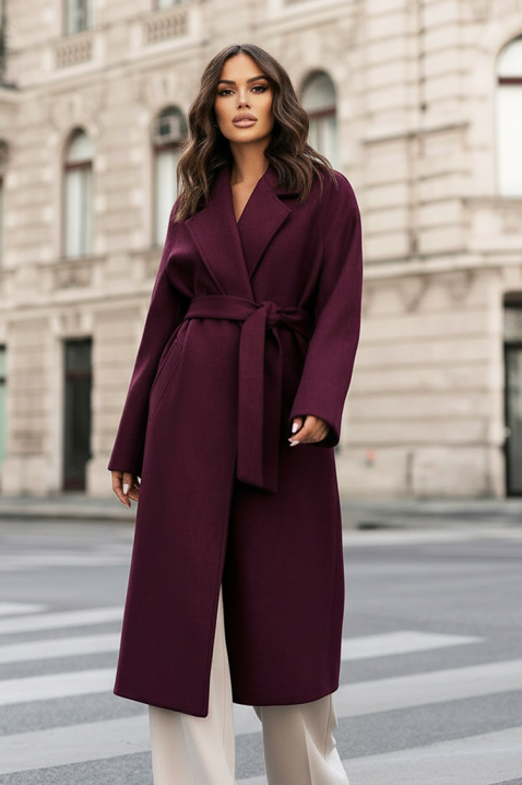 KLAZILIYA BORDO kabát, Szín: bordó, IVET.HU - A te online butikod.