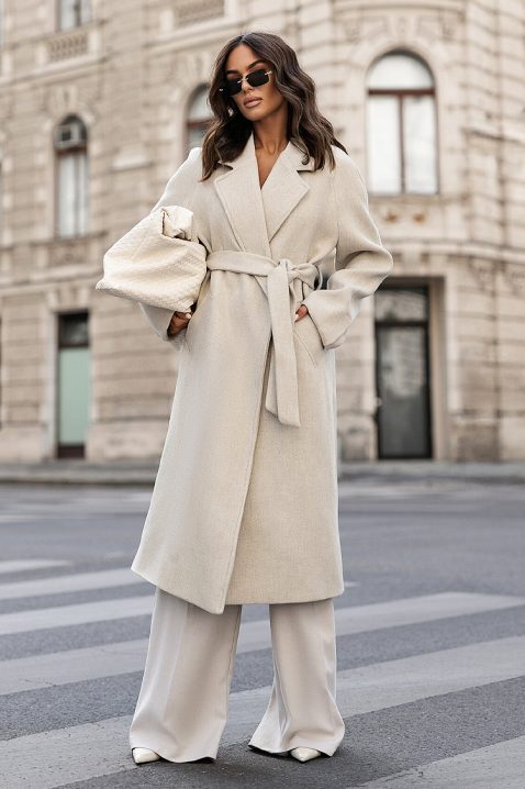 KLAZILIYA ECRU kabát, Szín: ekrü, IVET.HU - A te online butikod.