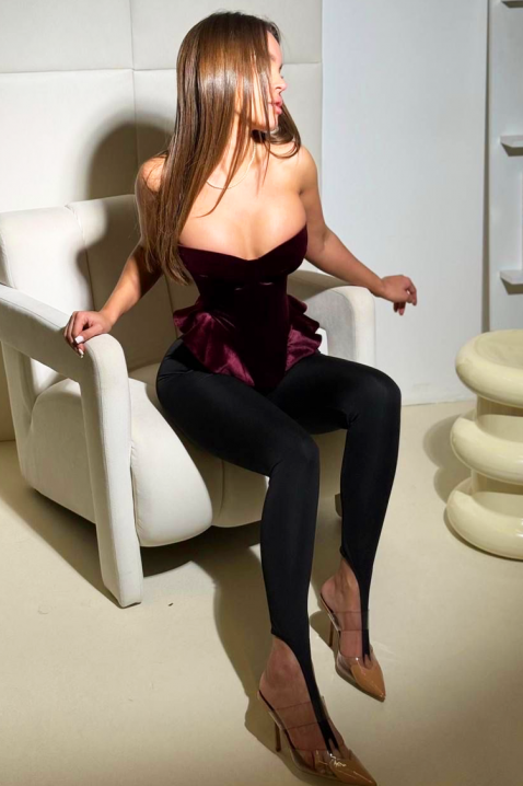 GLAMERA top, Szín: bordó, IVET.HU - A te online butikod.