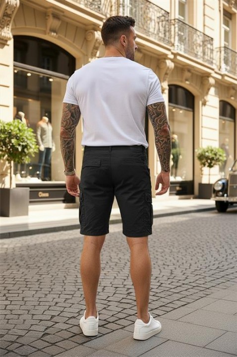 MIRKIZ BLACK férfi rövidnadrág, Szín: fekete, IVET.HU - A te online butikod.
