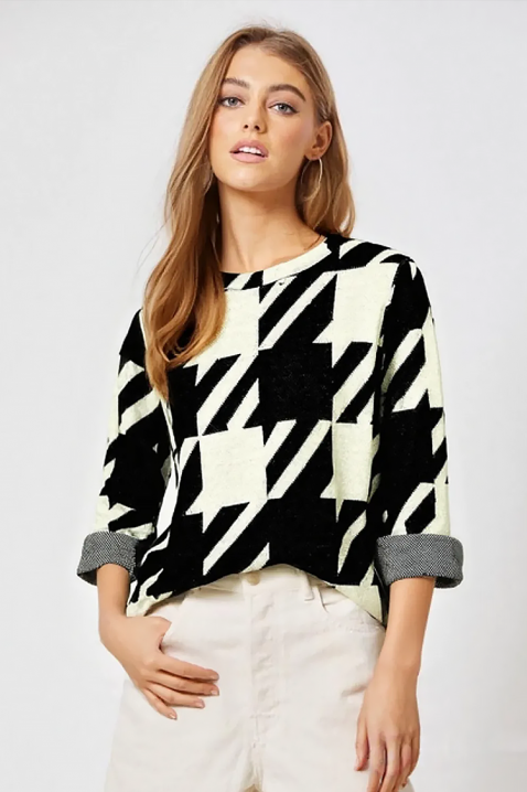 NORFILMA női felső, Szín: fekete és fehér, IVET.HU - A te online butikod.