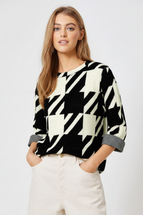 NORFILMA női felső, Szín: fekete és fehér, IVET.HU - A te online butikod.