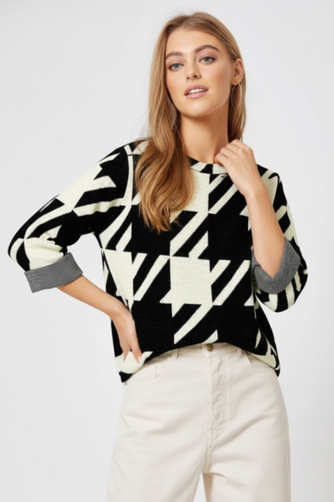 NORFILMA női felső, Szín: fekete és fehér, IVET.HU - A te online butikod.