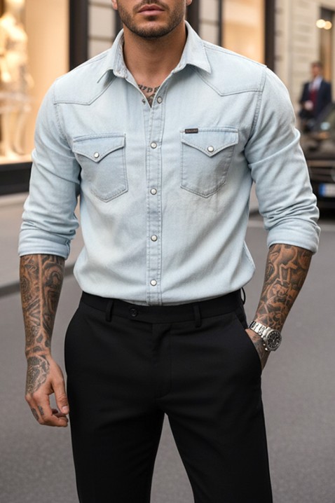 TORMER SKY férfi ing, Szín: világoskék, IVET.HU - A te online butikod.