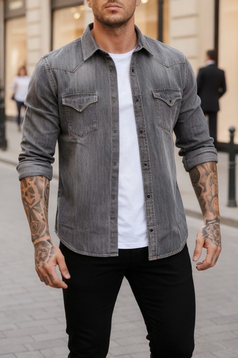 TORMER GREY férfi ing, Szín: sötétkék, IVET.HU - A te online butikod.