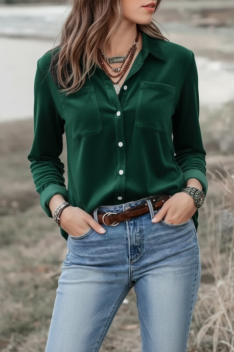 GILVELZA GREEN női ing, Szín: zöld, IVET.HU - A te online butikod.