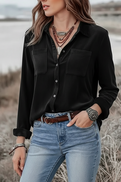 GILVELZA BLACK női ing, Szín: fekete, IVET.HU - A te online butikod.