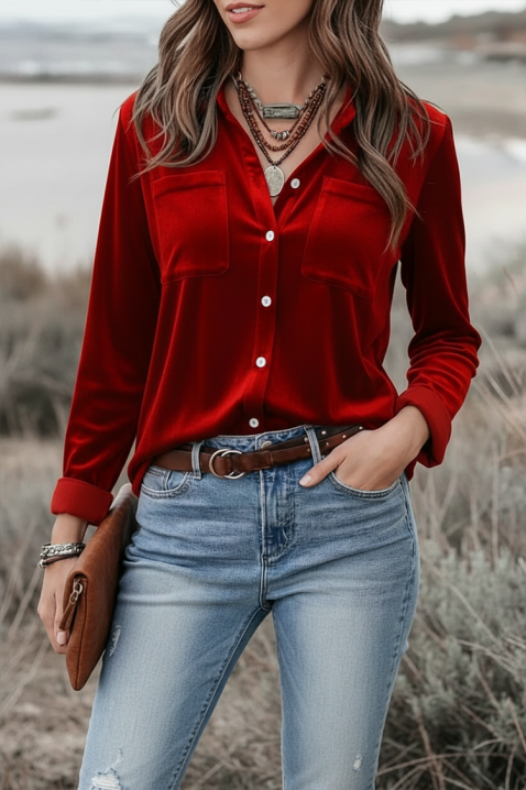 GILVELZA RED női ing, Szín: piros, IVET.HU - A te online butikod.