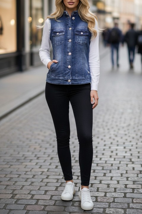 FALZENA NAVY mellény, Szín: sötétkék, IVET.HU - A te online butikod.