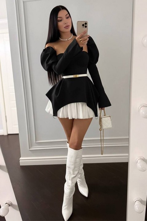 DOLENZA BLACK ruha, Szín: fekete, IVET.HU - A te online butikod.