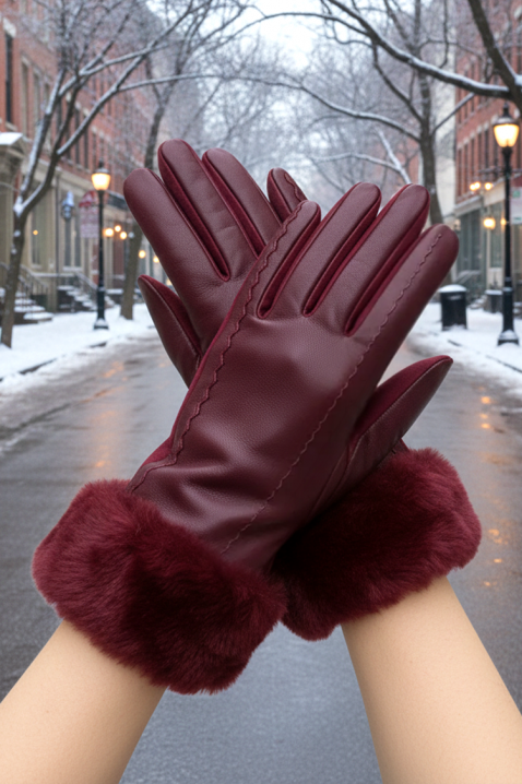 POLIARZA BORDO női kesztyű, Szín: bordó, IVET.HU - A te online butikod.