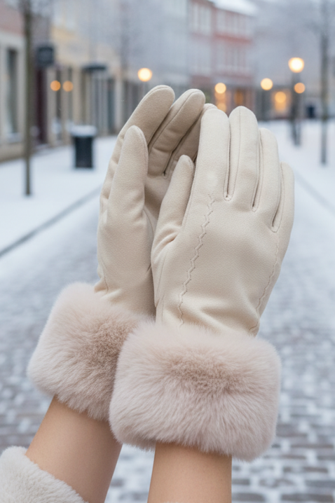 POLIARZA ECRU női kesztyű, Szín: ekrü, IVET.HU - A te online butikod.