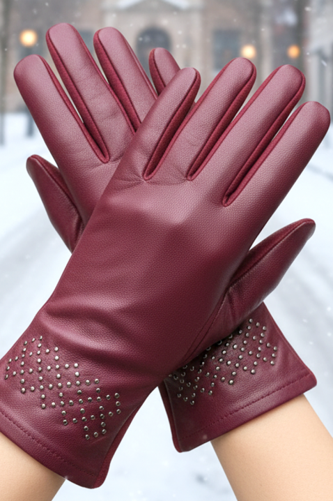 VAKALZA BORDO női kesztyű, Szín: bordó, IVET.HU - A te online butikod.