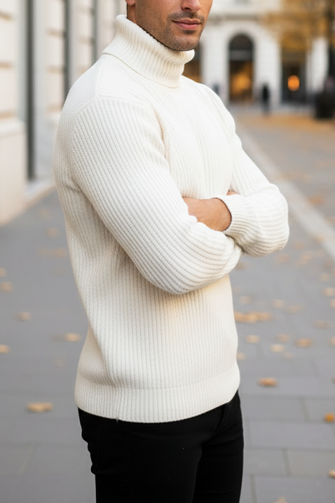 BERFEN WHITE férfi pulóver, Szín: fehér, IVET.HU - A te online butikod.