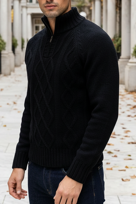 MOXORO BLACK férfi pulóver, Szín: fekete, IVET.HU - A te online butikod.