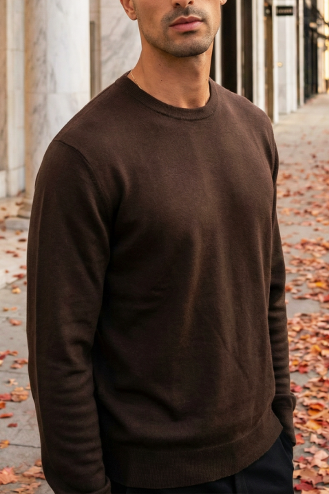 MILFIN BROWN férfi pulóver, Szín: barna, IVET.HU - A te online butikod.