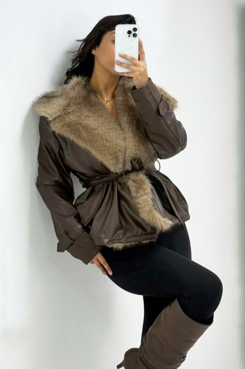 DEMITRA kabát, Szín: barna, IVET.HU - A te online butikod.