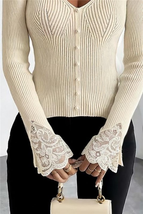 ZLOVELDA ECRU női felső, Szín: ekrü, IVET.HU - A te online butikod.