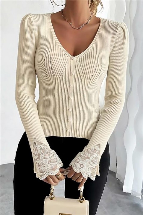 ZLOVELDA ECRU női felső, Szín: ekrü, IVET.HU - A te online butikod.