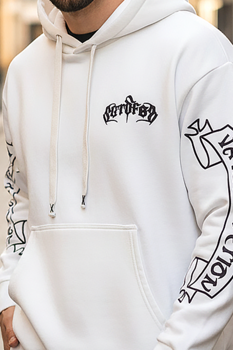 CHROMERO WHITE férfi pulóver, Szín: fehér, IVET.HU - A te online butikod.