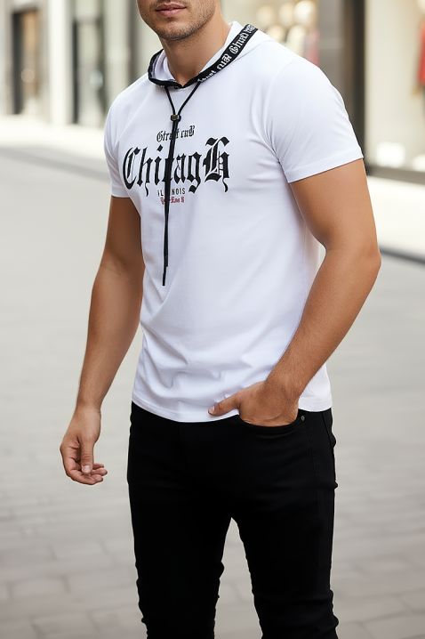 PRILGO WHITE férfi poló, Szín: fehér, IVET.HU - A te online butikod.