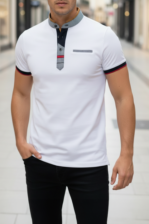 MAGZO WHITE férfi poló, Szín: fehér, IVET.HU - A te online butikod.