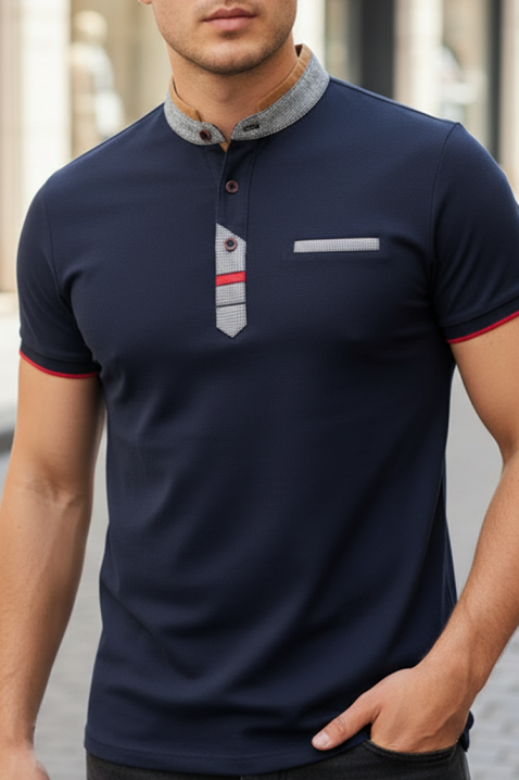 MAGZO NAVY férfi poló, Szín: sötétkék, IVET.HU - A te online butikod.