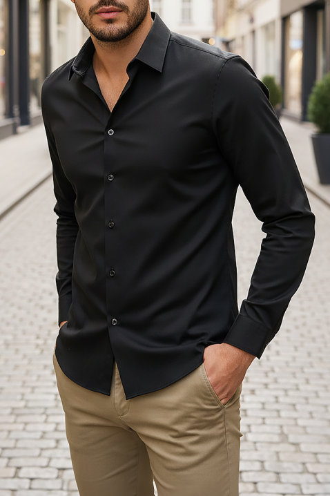 FERIZO BLACK férfi ing, Szín: fekete, IVET.HU - A te online butikod.