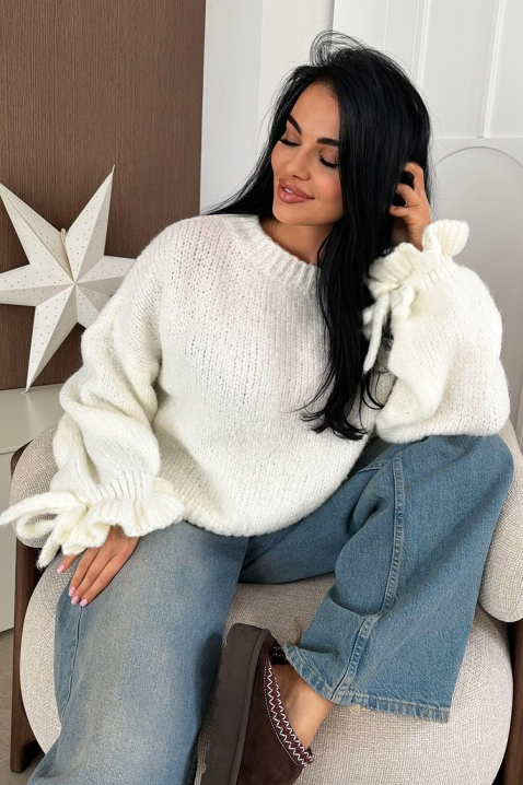 ZARELDA WHITE pulóver, Szín: fehér, IVET.HU - A te online butikod.