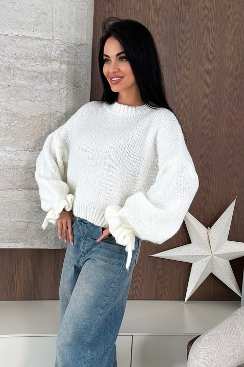 ZARELDA WHITE pulóver, Szín: fehér, IVET.HU - A te online butikod.