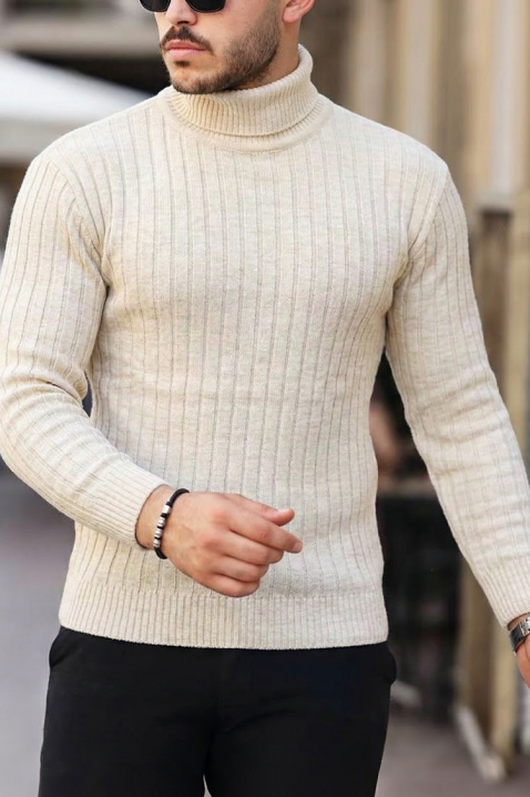 RACHERO ECRU férfi pulóver, Szín: ekrü, IVET.HU - A te online butikod.