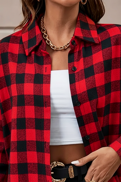 ABRONDA RED női ing, Szín: piros, IVET.HU - A te online butikod.