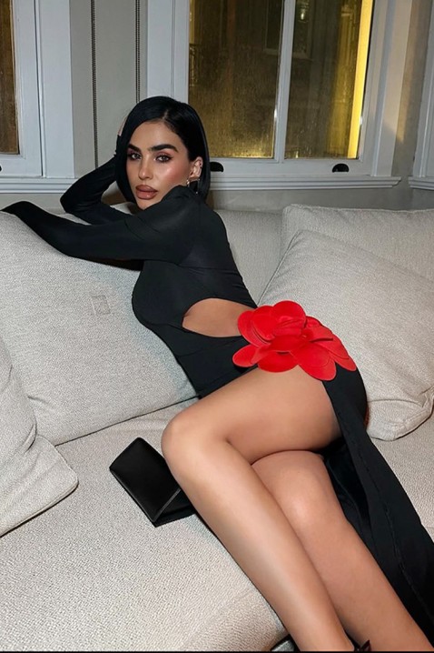 AMVELINA BLACK ruha, Szín: fekete, IVET.HU - A te online butikod.