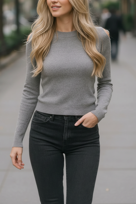 ABELMODA GREY pulóver, Szín: szürke, IVET.HU - A te online butikod.