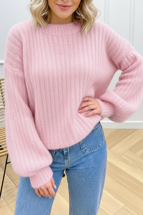 DROVELDA PUDRA pulóver, Szín: púderrózsaszín, IVET.HU - A te online butikod.
